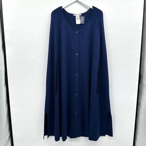 Girl with Curves Poncho Cape Tunic Cardigan Sweater Size 2X 3X Quiet Luxury Blue
